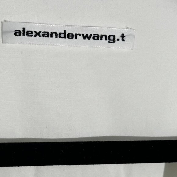 NWT Alexander Wang Ruched Bandeau Open Front Shirt in Bright White size 0 - Picture 4 of 9